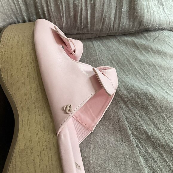 Sam & Libby Womens Platform Sandals Indie Double Bow Ballet Pink 10 Slip On Shoe - Picture 7 of 13